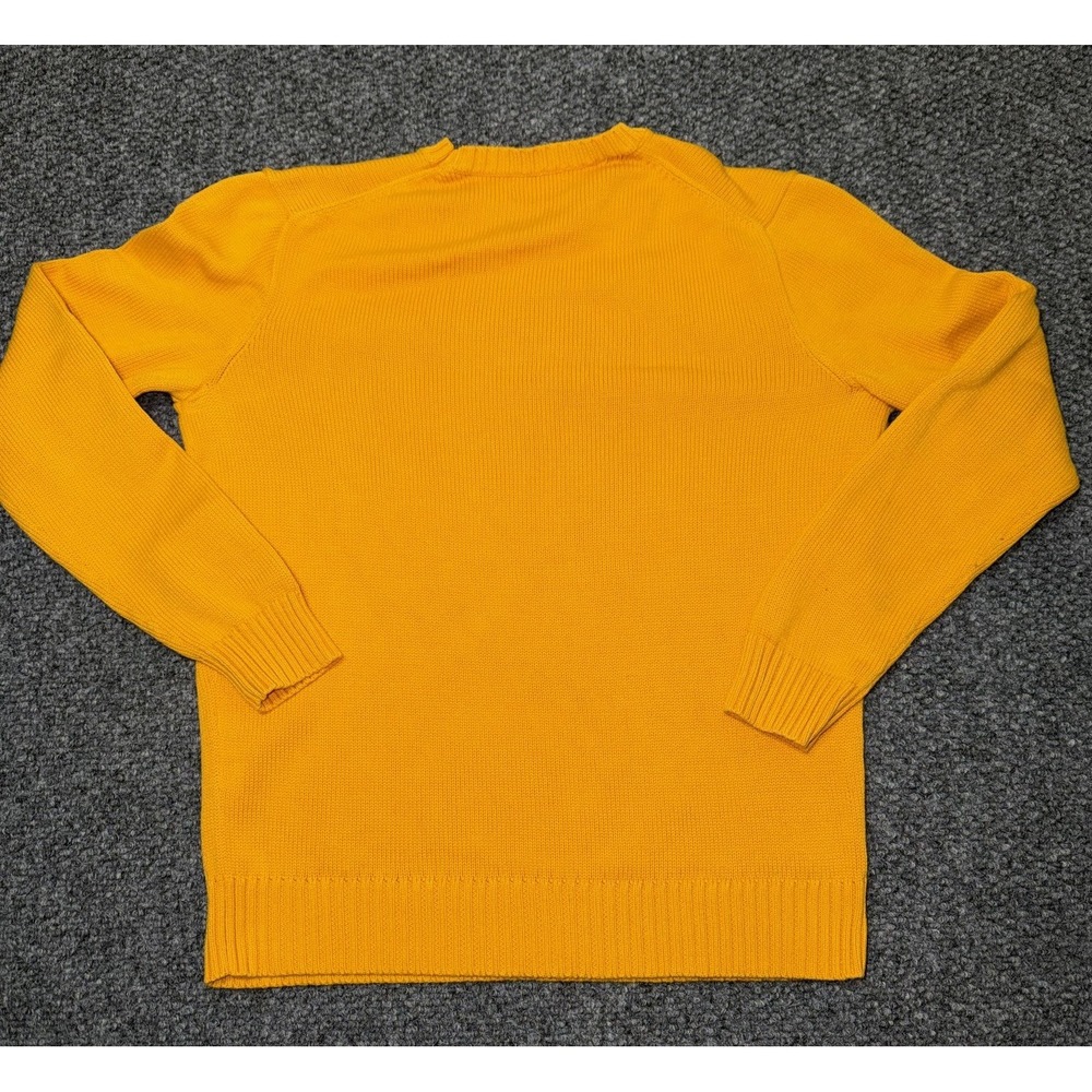 Polo Ralph Lauren Yellow Tight-Knit Crew Neck Pullover Sweater Men's M - Picture 4 of 7